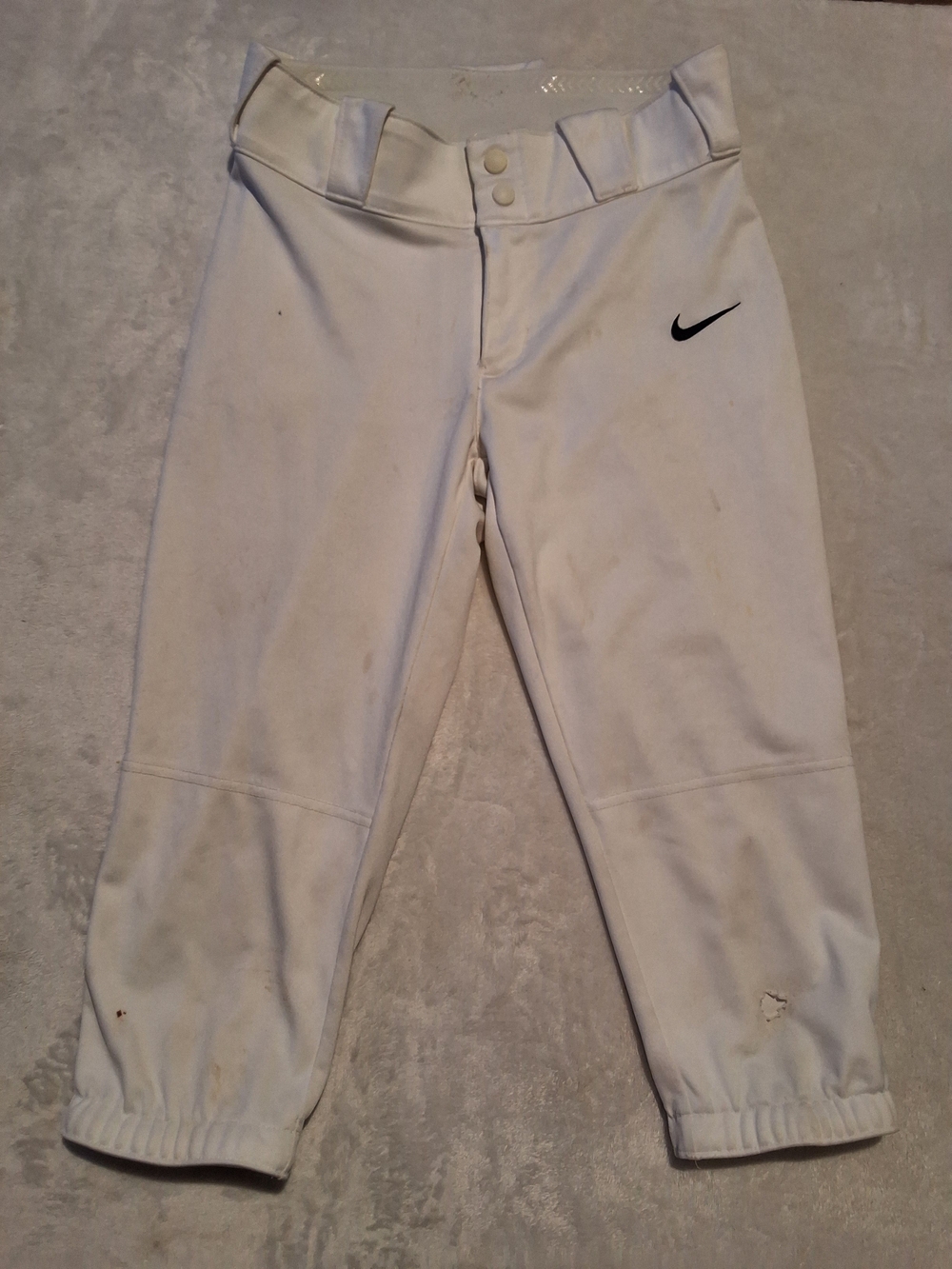 Nike Kids White Baseball Pants - Boys/Girls Athletic Bottoms